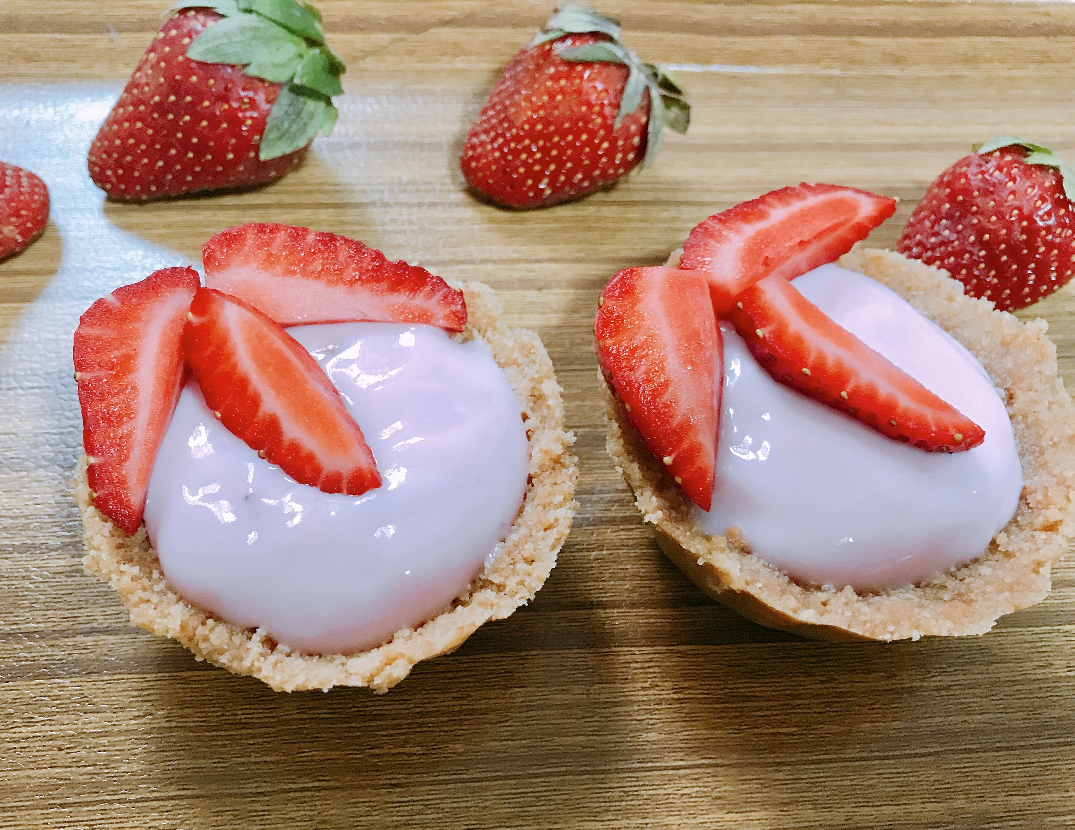 Strawberry Yogurt Tart No Bake Dessert Your Veg Recipe